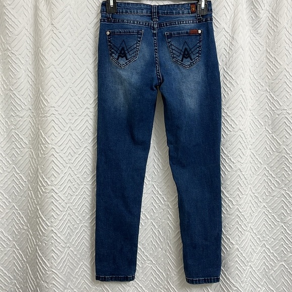 7 For All Mankind Girls Ripped Skinny Boyfriend Jeans - Picture 2 of 4